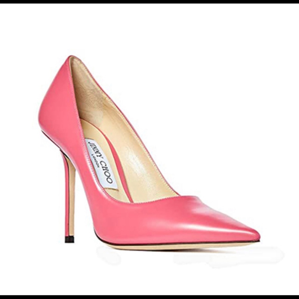 Jimmy Choo Pink Leather Pumps Size 7.5